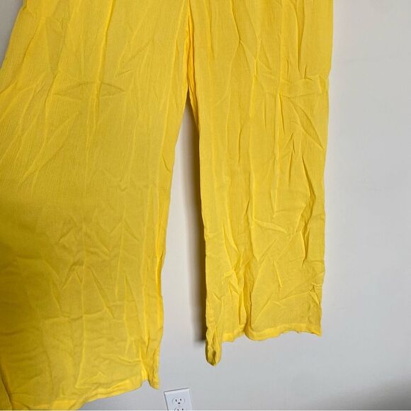 L’Agence Nikita Wide Leg Pants Crepe Plisse Light Maize Rayon Size Large NWT - Picture 8 of 14